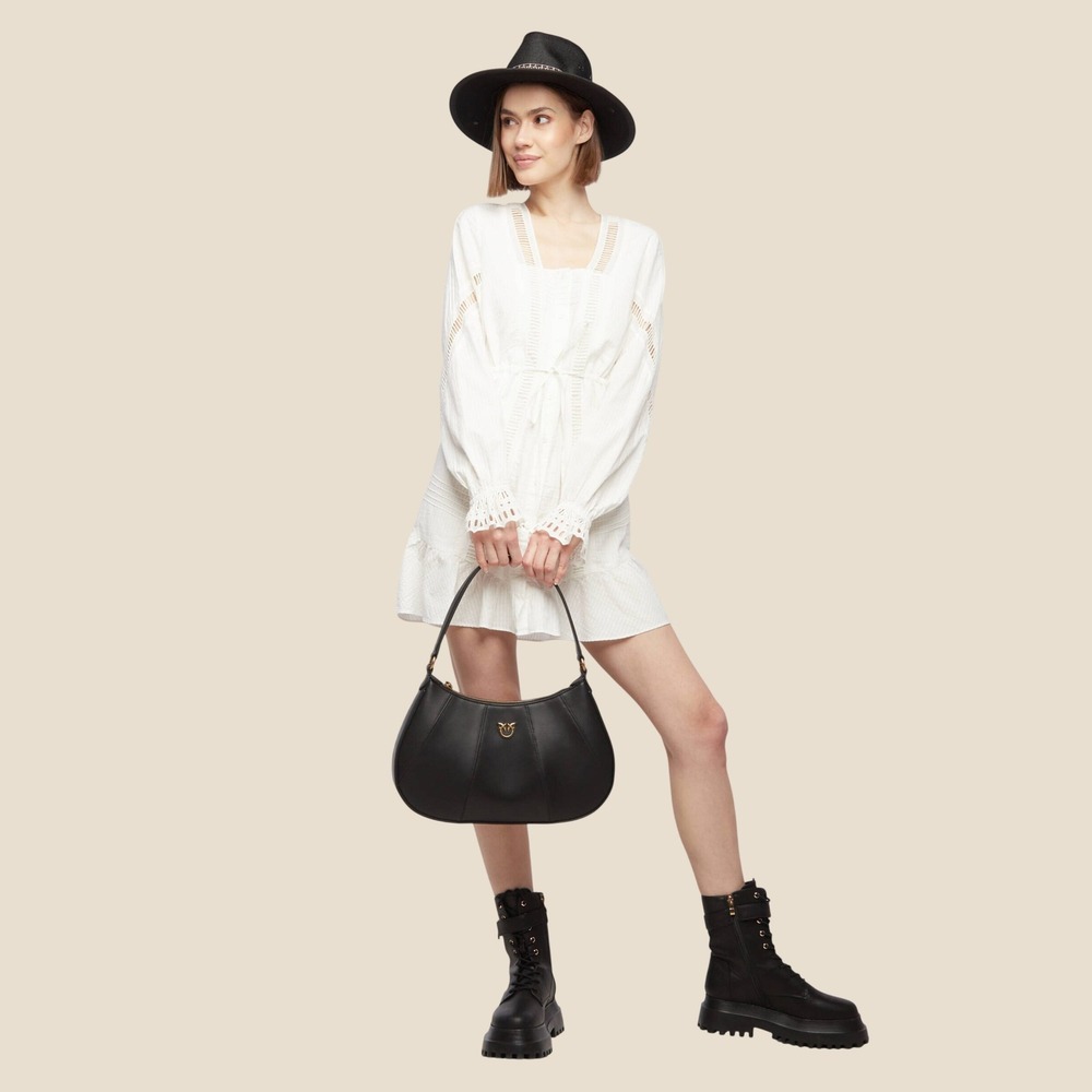 THE KOOPLES PARIS Ladder Trim Cotton Dress White Boho Romantic Euro NWT $345 - Picture 7 of 8